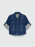 Kurze Blousonjacke aus leichtem Denim image number 4