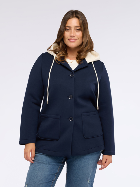 Hooded scuba jacket