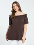 Off-Shoulder-T-Shirt aus Viskose-Jersey image number 0