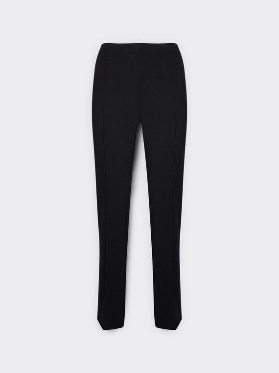 Slim-fit trousers in Milanese stitch