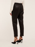 Coated fabric trousers with turn-up image number 1