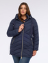 Lange gesteppte Daunenjacke mit Kapuze image number 2