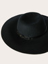 Hat with jewel bow in boiled wool image number 1