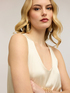 Wide shoulder satin top image number 3