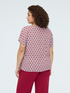 Kimono blouse with geometric print image number 1