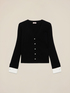 Cardigan corto misto cashmere con bottoni image number 3
