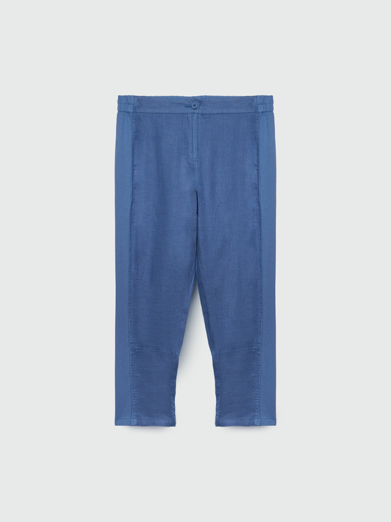 Straight linen trousers