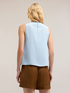 Flowing top with crystal stone fringes image number 3
