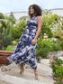 Langes Plissee-Kleid Dream mit Blumendruck image number 0