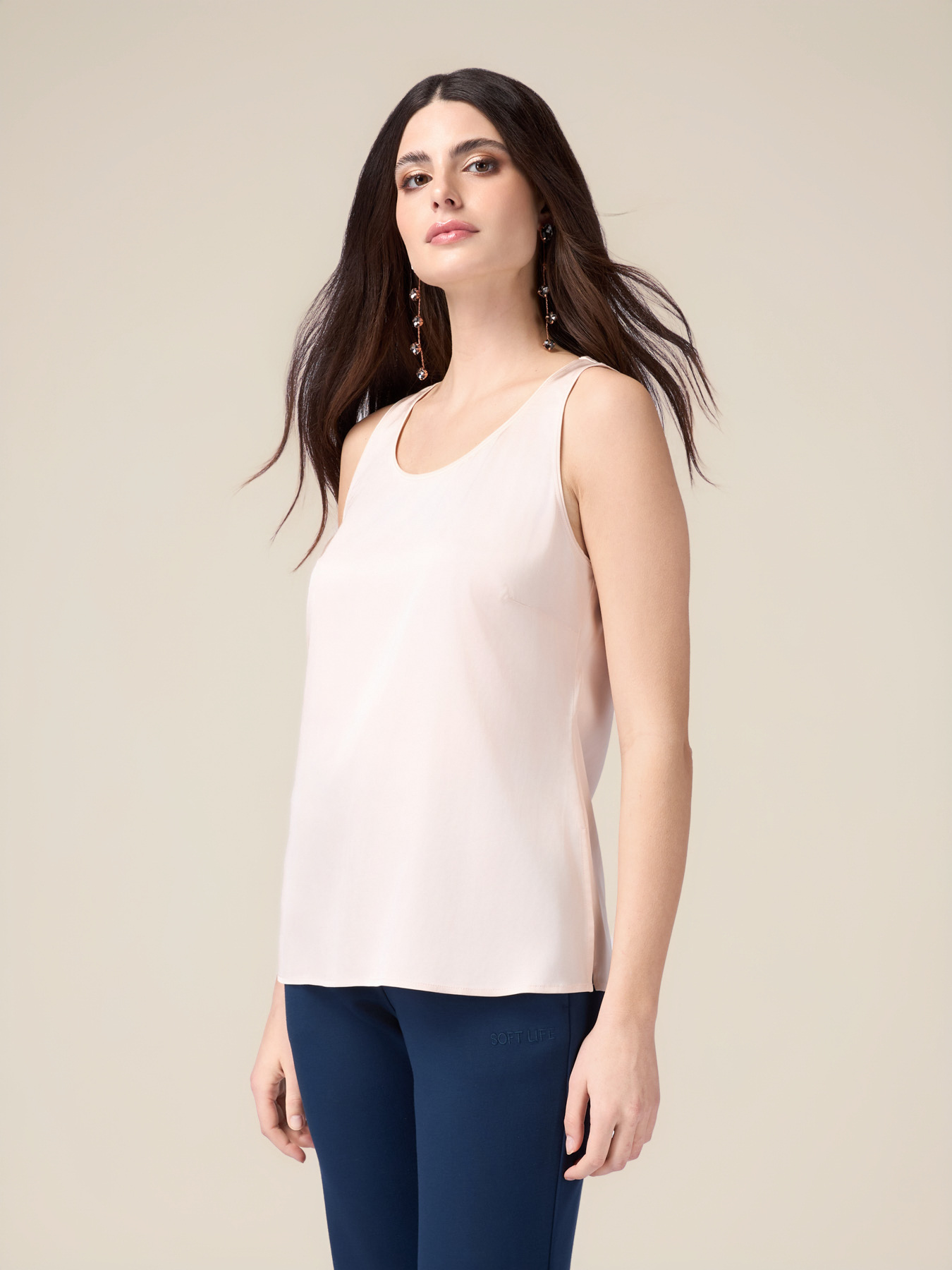 Top en satin de viscose image number 0