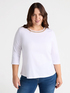 T-shirt con catena sullo scollo image number 2