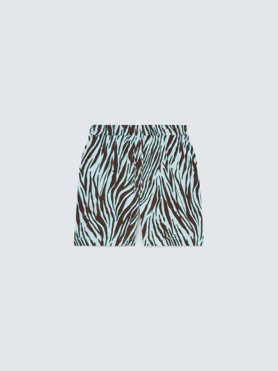 Shorts mit Zebramuster aus Jersey