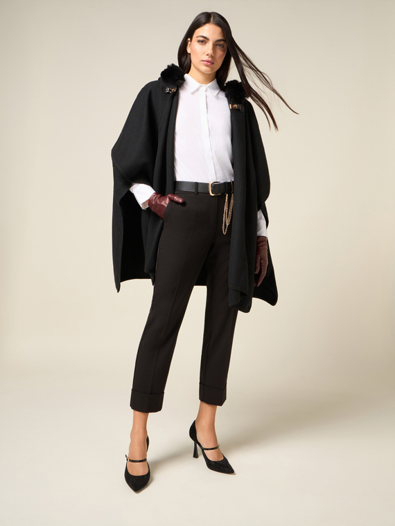 Cigarette pants with belt