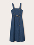 Robe avec boutons en denim mélangé lyocell image number 4