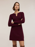 Knit sheath dress with metallic detail image number 2