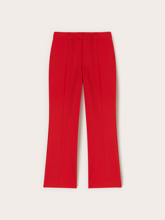 Kick flare trousers in polyviscose