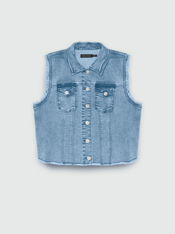 Weste aus Denim