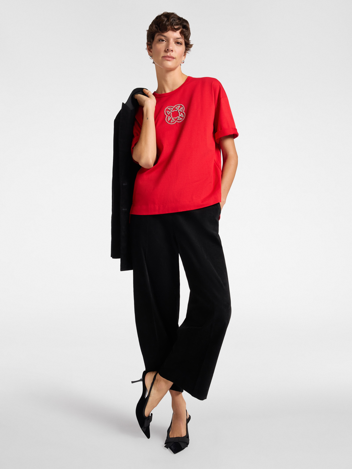 T-shirt with Monogram embroidery image number 3