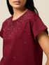 T-shirt avec broderie en cabochons image number 2