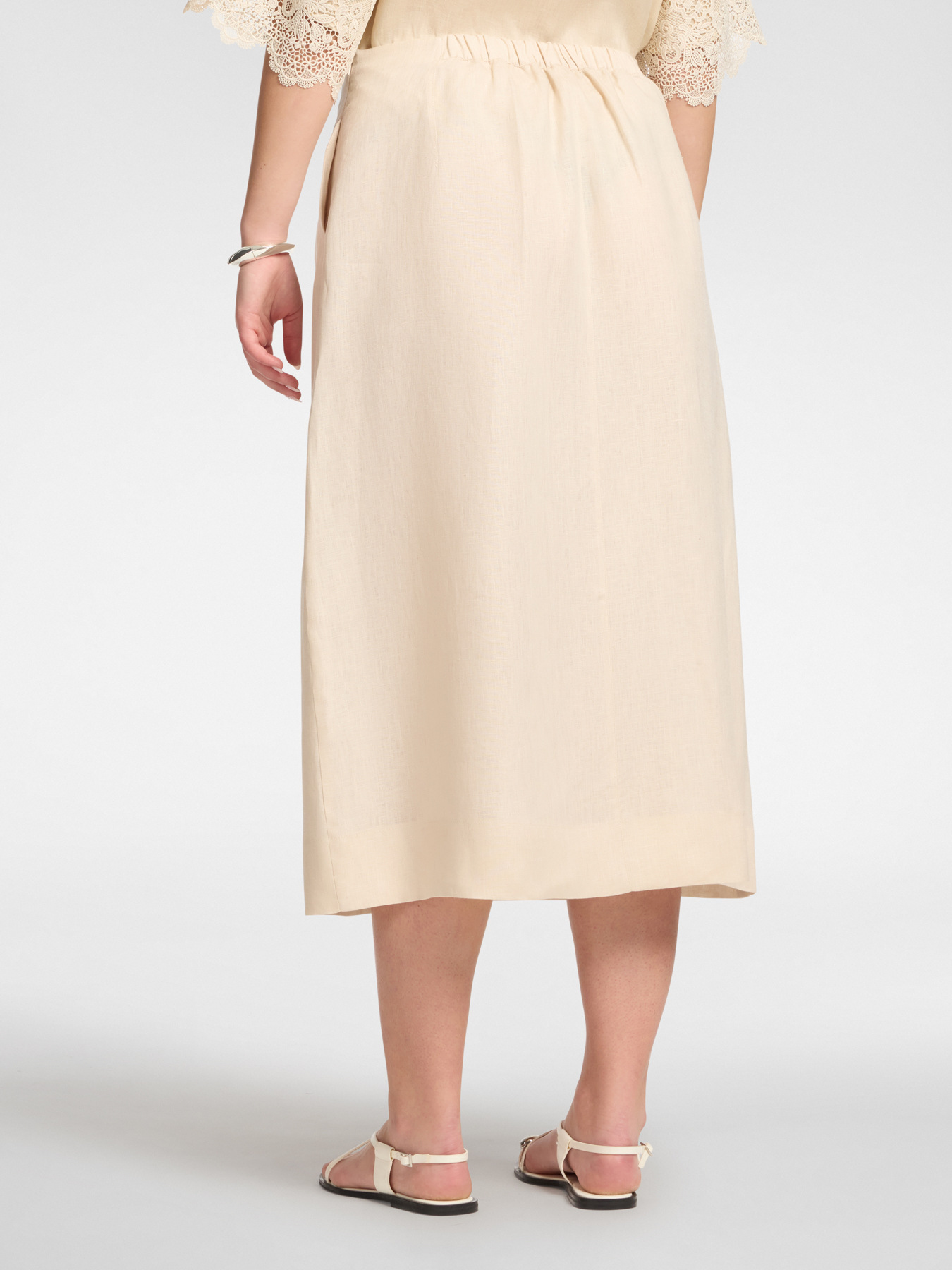 A-line linen skirt image number 1