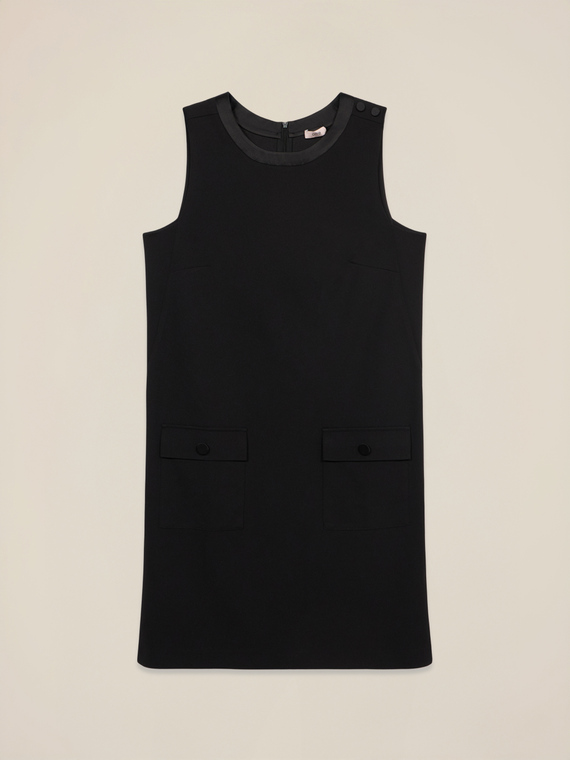 Robe tube fluide avec poches et boutons