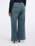 Jeans wide leg effetto used image number 1