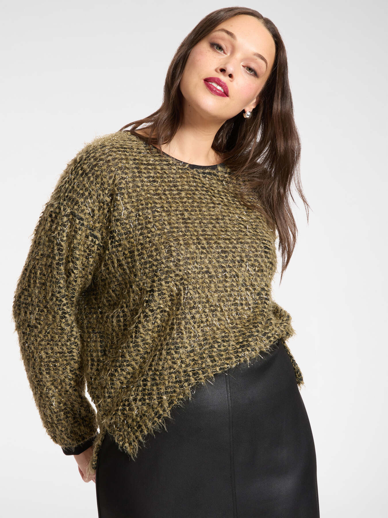 Sweat-shirt en fil coup&eacute; image number 0