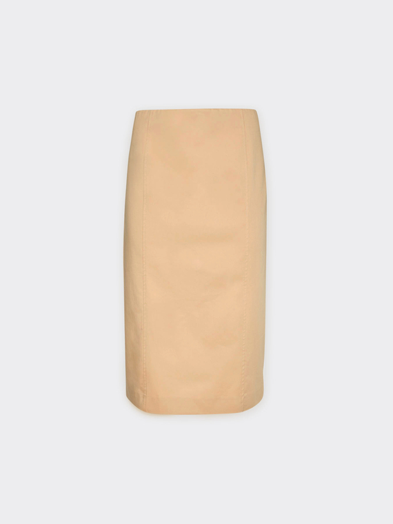 Solid color straight skirt