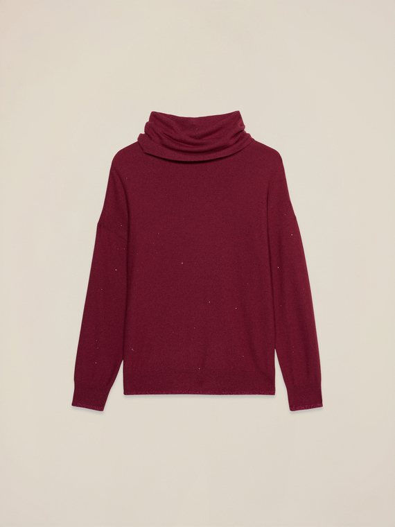 Dolcevita misto cashmere con paillettes