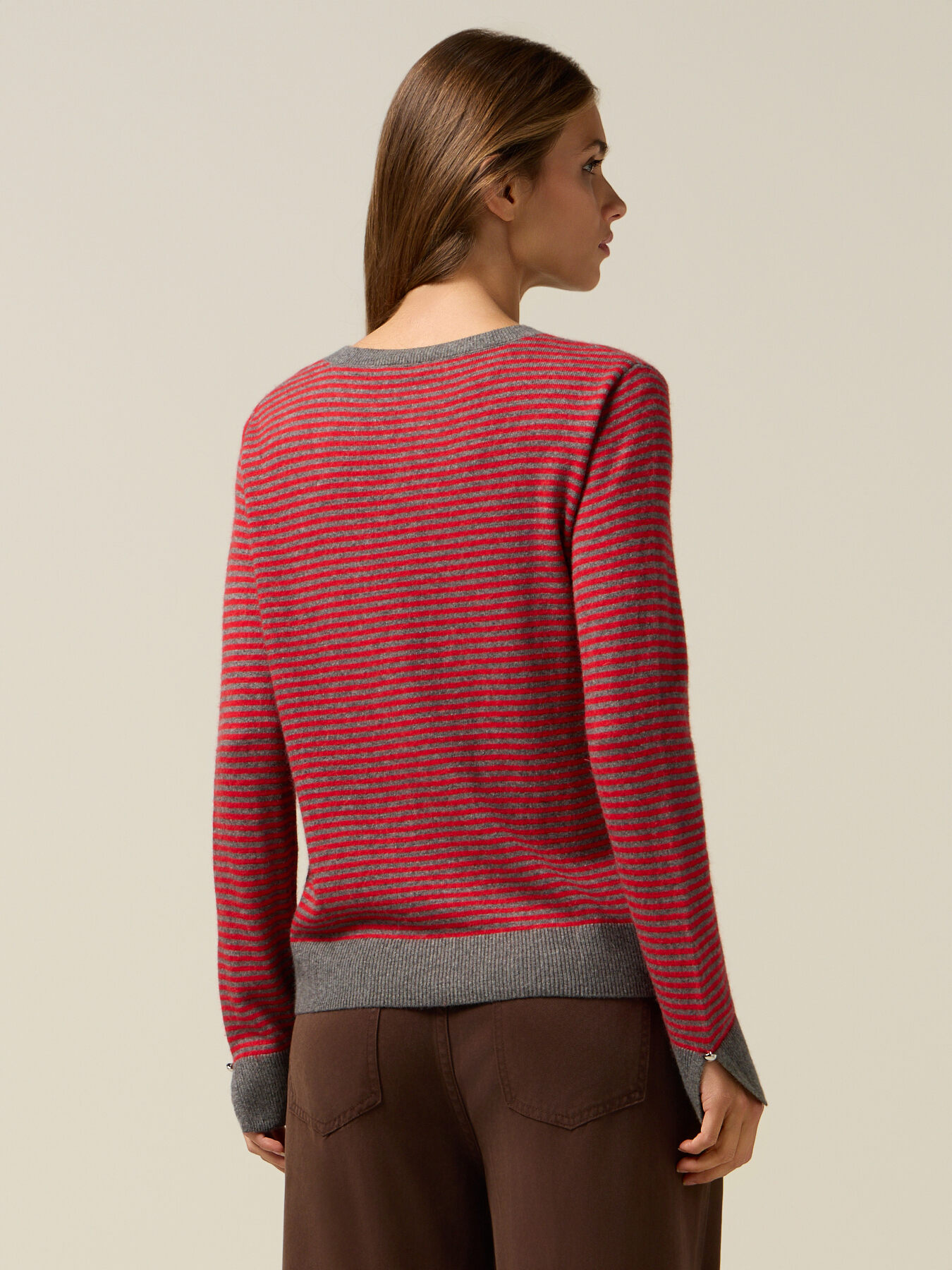 Wool blend striped sweater image number 1