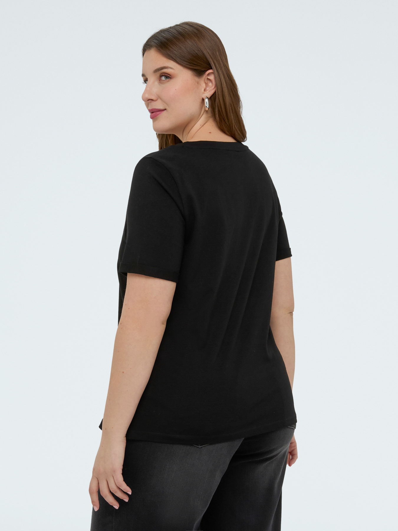 T-Shirt aus Baumwolle mit Crystal-Schriftzug image number 1