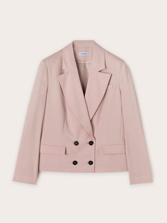 Polyviscose double-breasted jacket