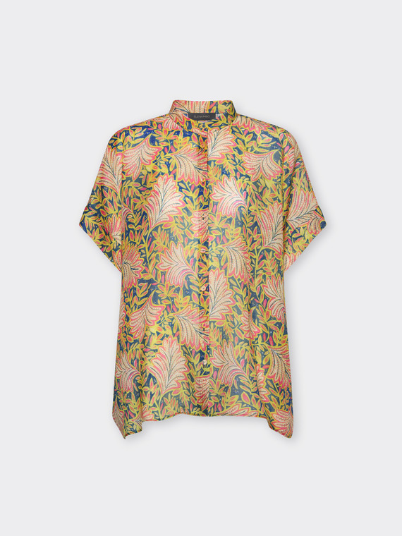 Printed ramie shirt