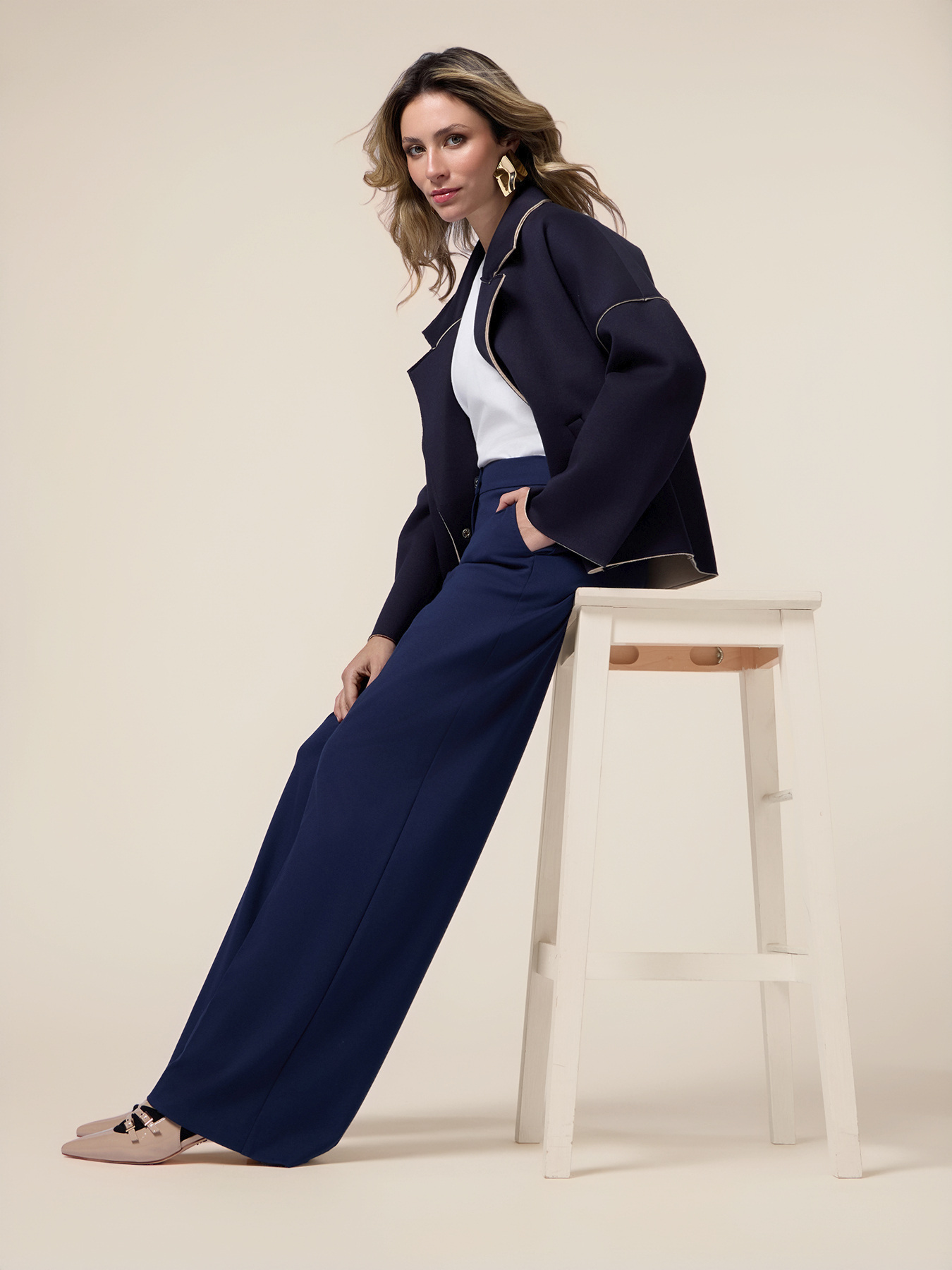 Palazzo pants in milano stitch image number 0