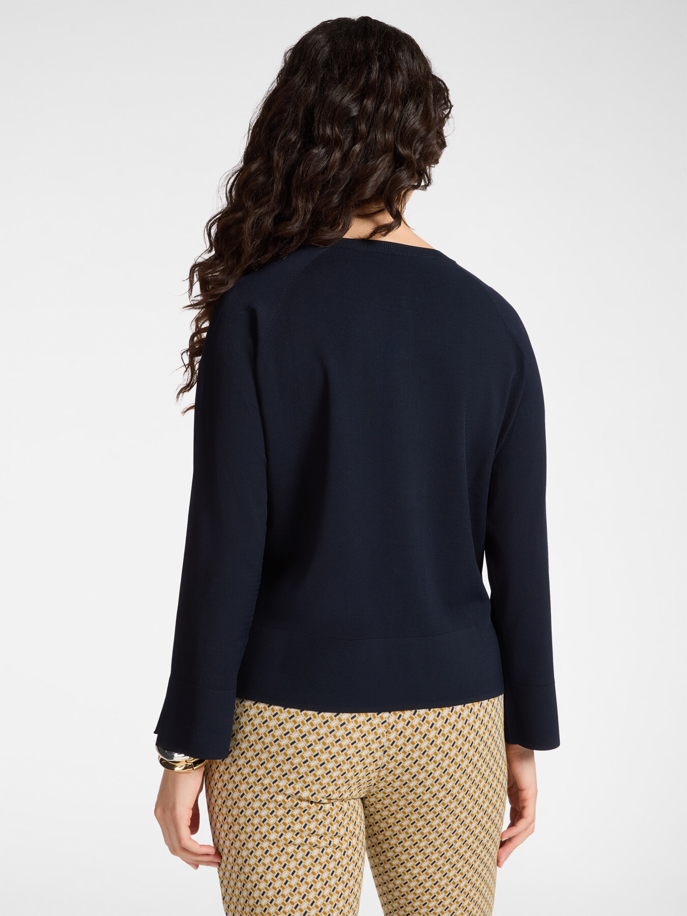 Cardigan girocollo misto viscosa image number 1