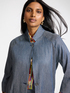 Giacca boxy in lino effetto denim image number 3