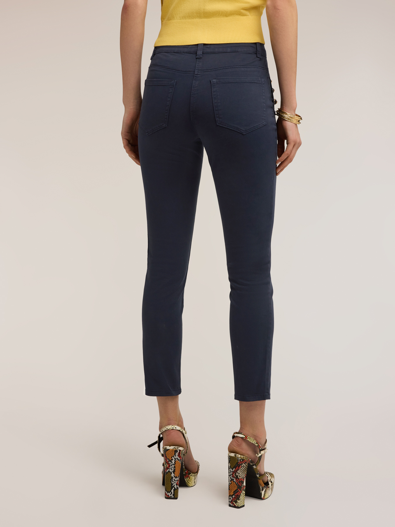 Slim-fit cotton drill trousers image number 1