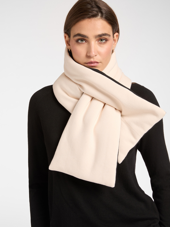 Padded scarf in tricot and nylon