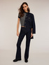 3D rib knit sweater with short sleeves image number 3