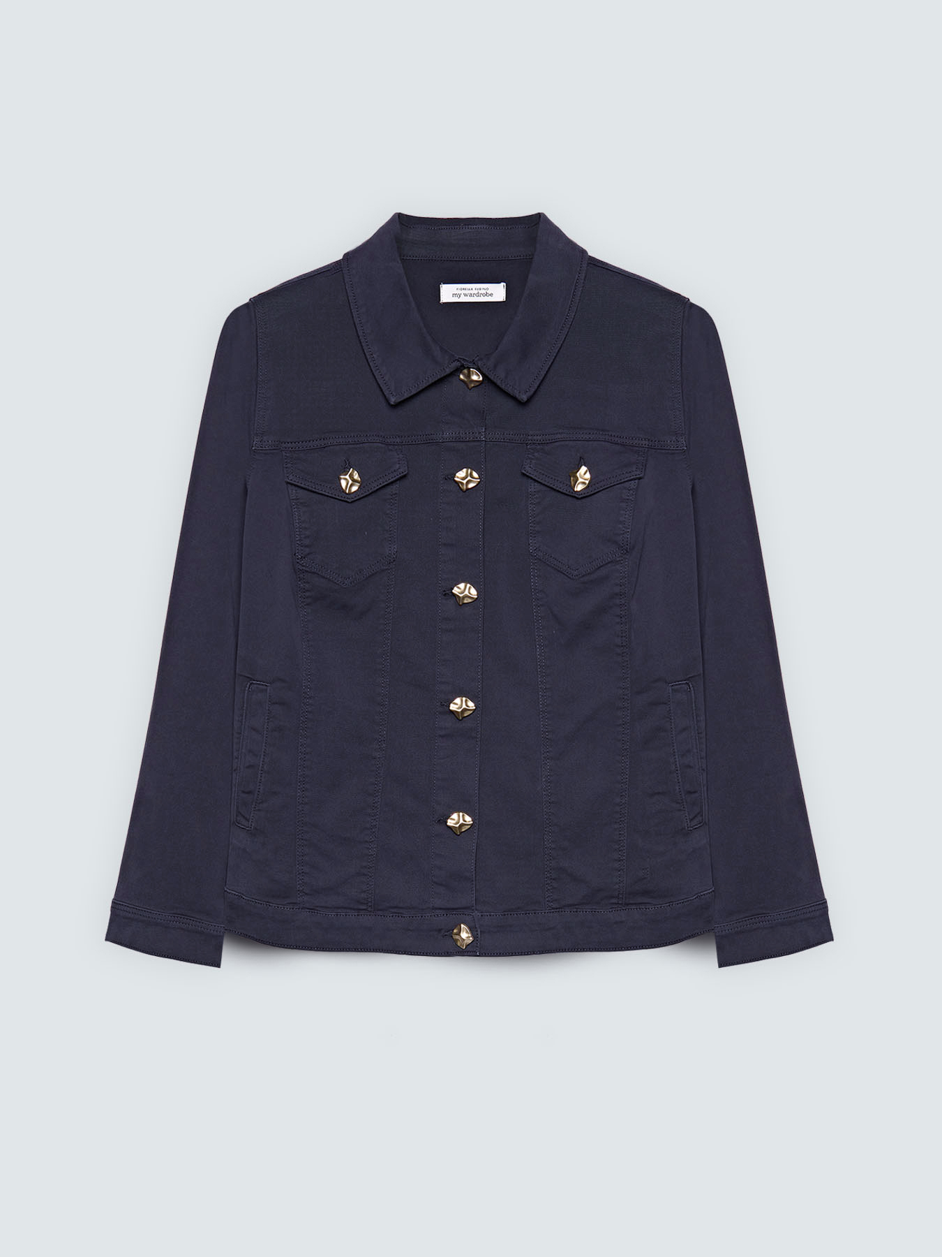 Denim jacket with decorative buttons image number 4