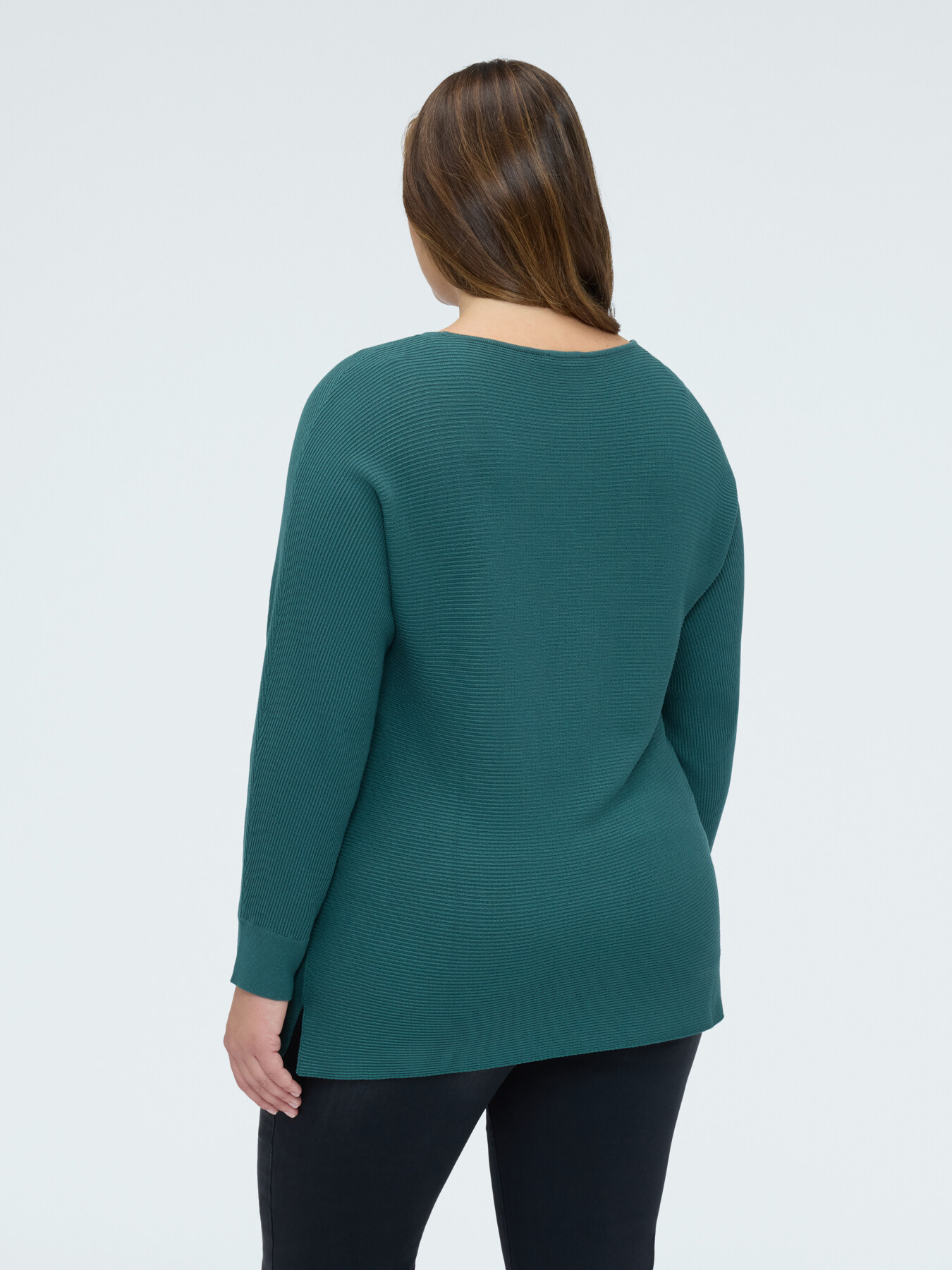 Ribbed sweater with kimono sleeves image number 1