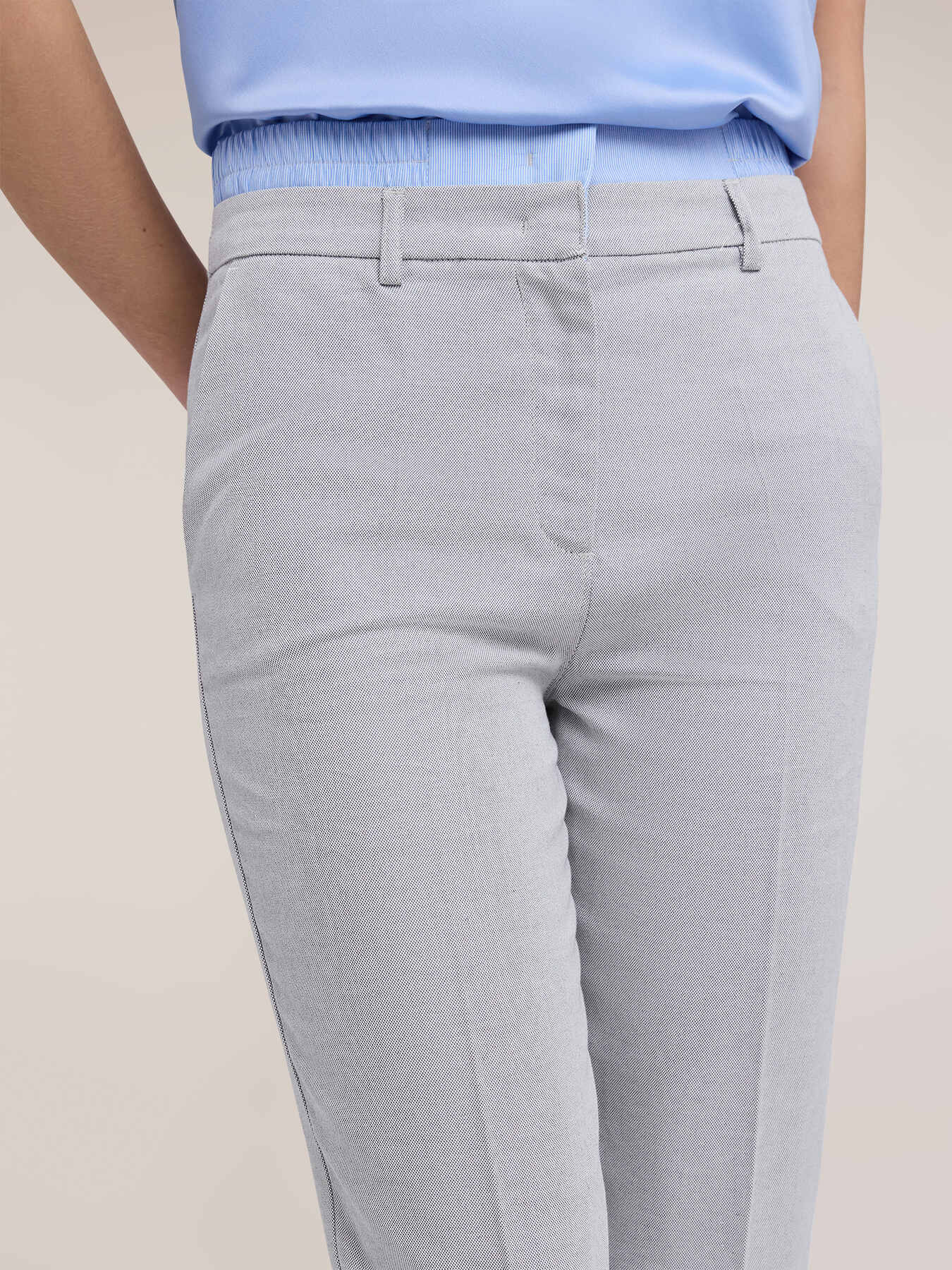 High-waisted chino trousers image number 3