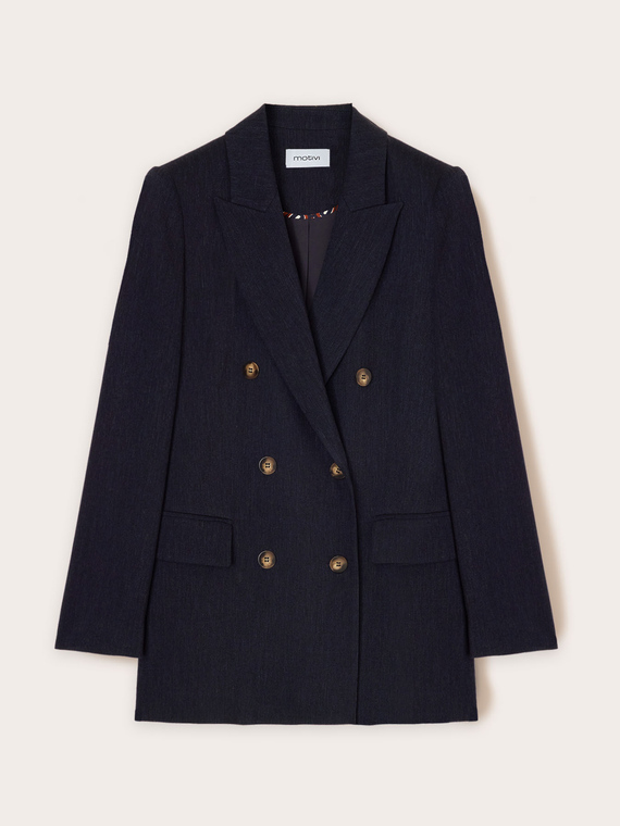 Double-breasted long jacket
