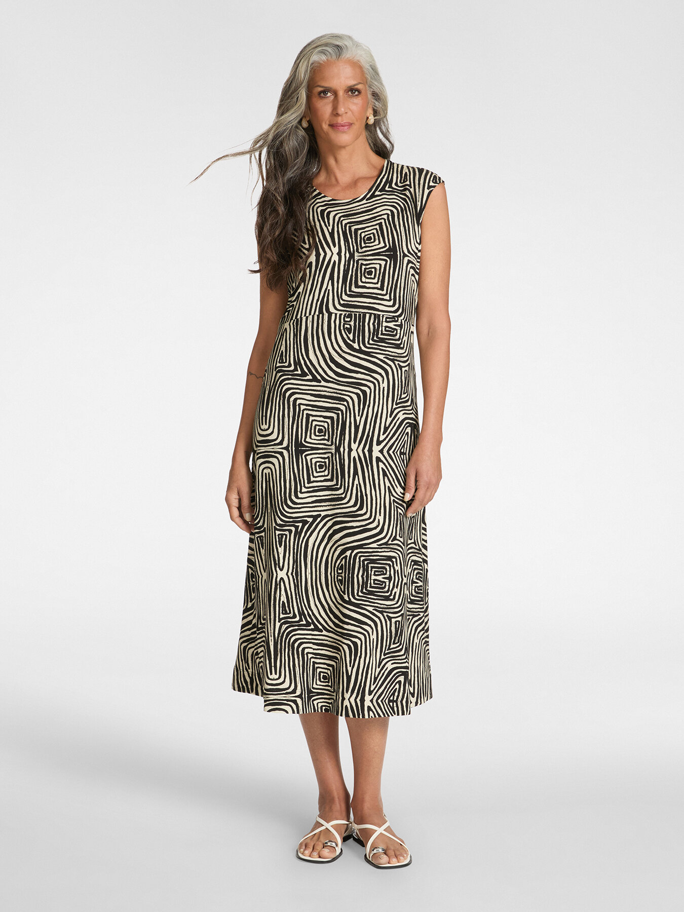 Printed jersey dress image number 0