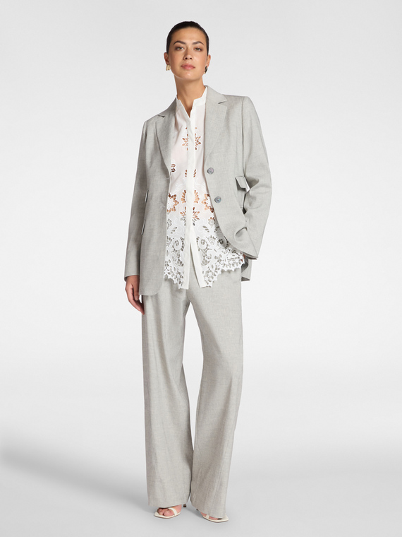 Chinos aus Leinen-Mischgewebe