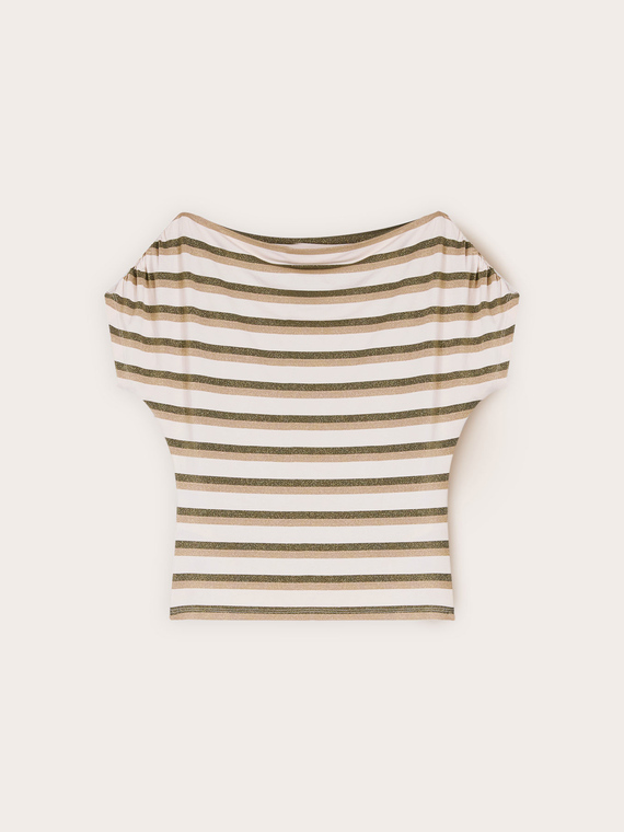 Tricou cu dungi lurex