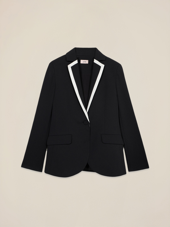 Blazer with contrasting trim