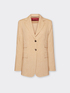 Blazer de mezcla de lino con botonadura sencilla image number 4