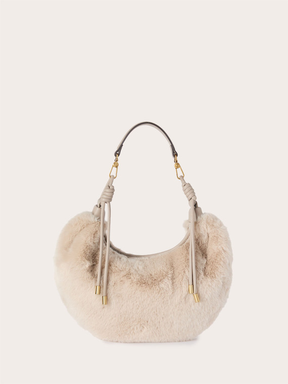 Sac hobo effet peluche