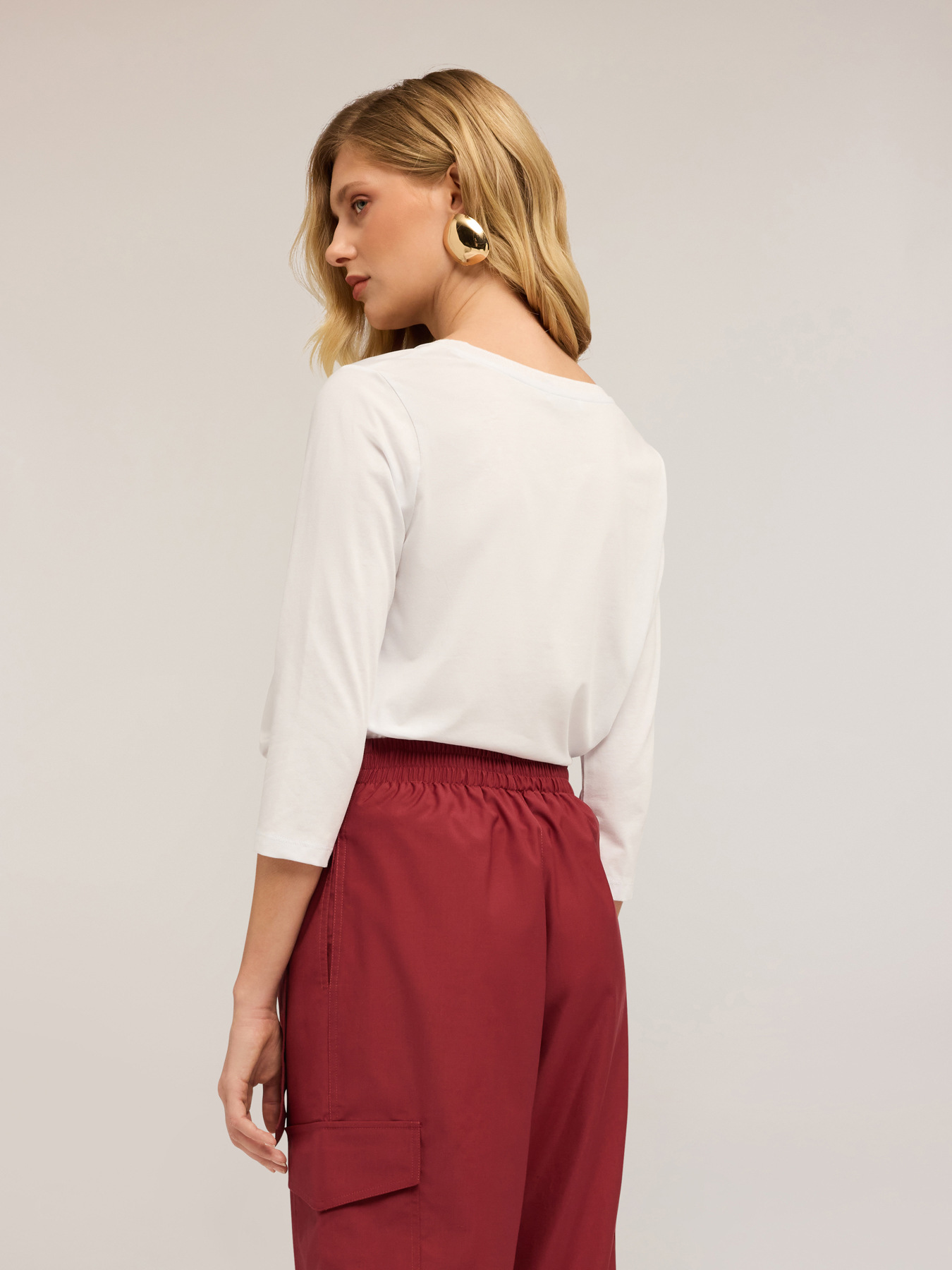 Tricou basic din două materiale image number 1